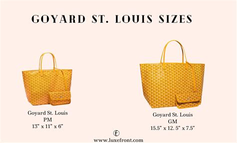 goyard bag size